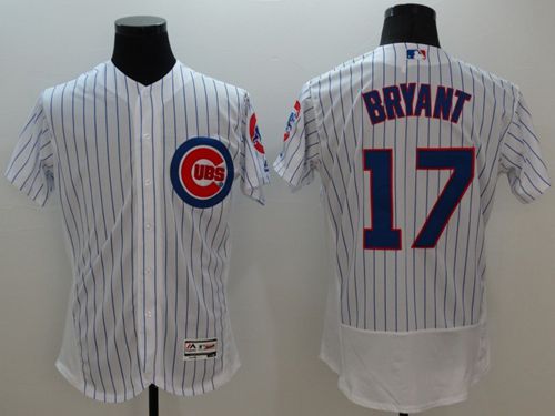 Cubs #17 Kris Bryant White Flexbase Authentic Collection Stitched MLB Jersey - Click Image to Close